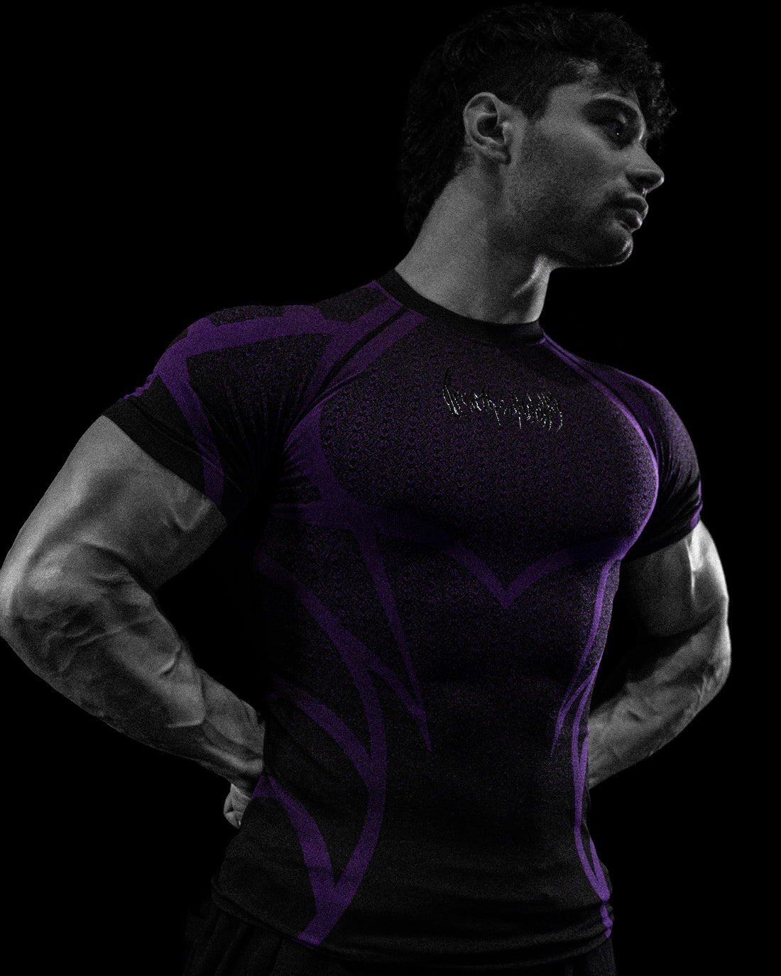 Doom Tech™ Spider-Corpse Short Sleeve Compression [AMETHYST]