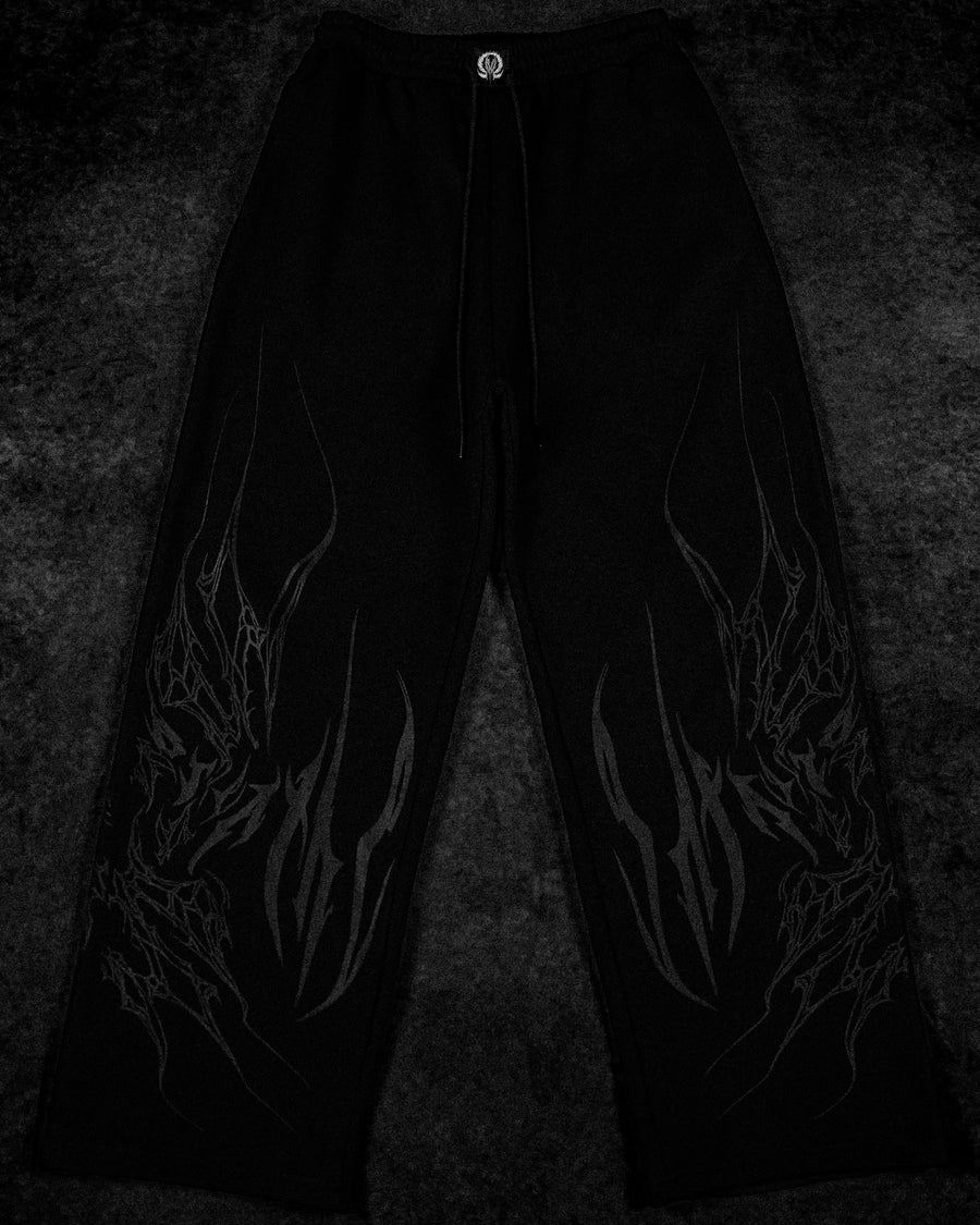 Nightfall Uncuffed Luxury Oversized Sweatpants [DARKNESS]