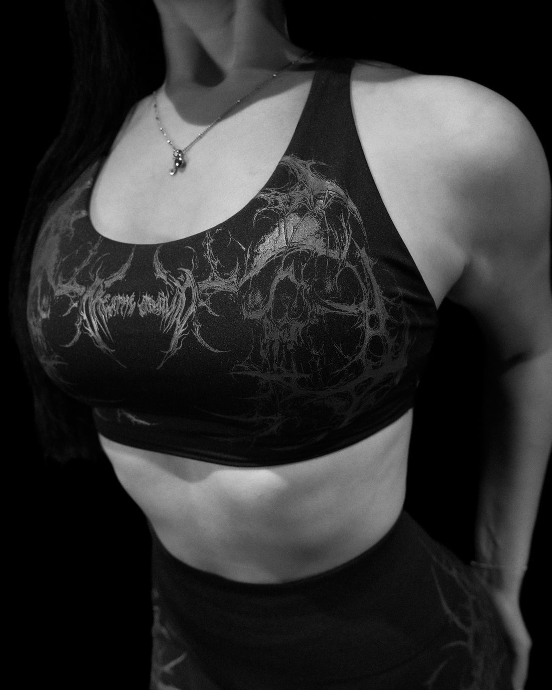 Void Tech™ Death Veil Sports Bra [DARKNESS]