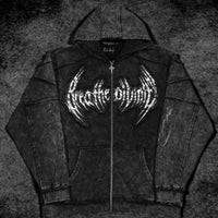 Ruined Oversized Zip-up Hoodie [GHOST]