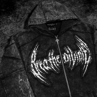 Ruined Oversized Zip-up Hoodie [GHOST]