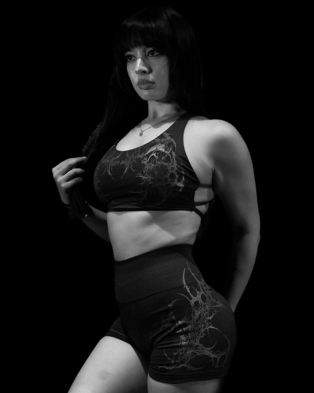 Void Tech™ Death Veil Sports Bra [DARKNESS]