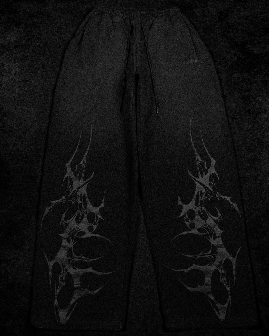 Banana Shape Uncuffed Cyber sweatpants [SMOKE]