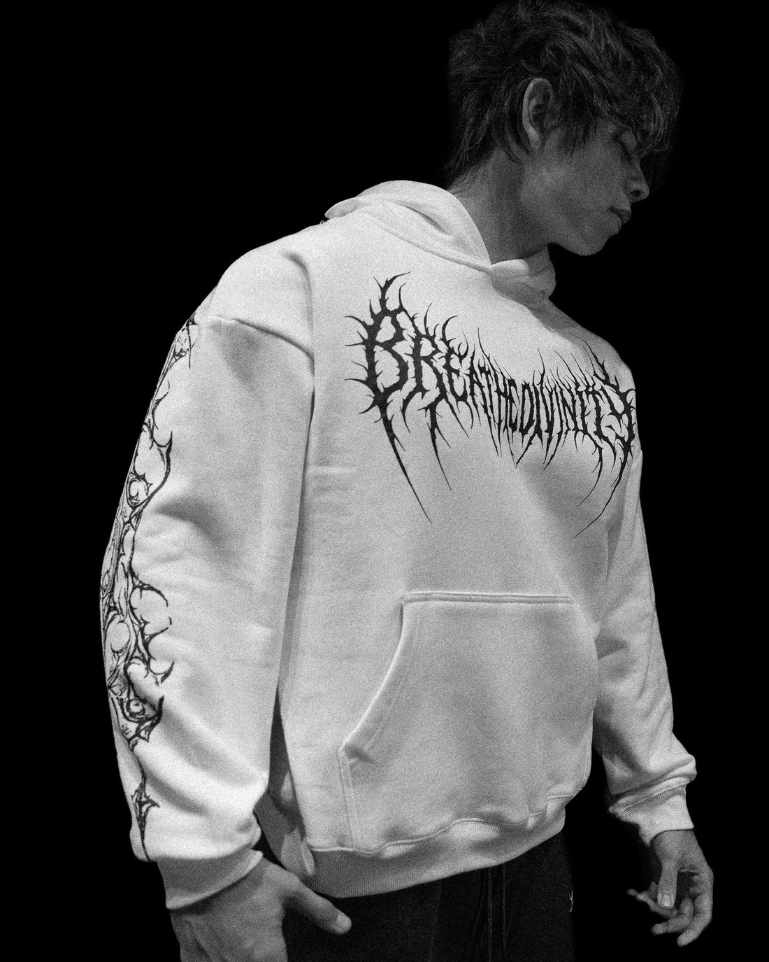 Dragon Blade Oversized pullover hoodie [DIVINE WHITE]