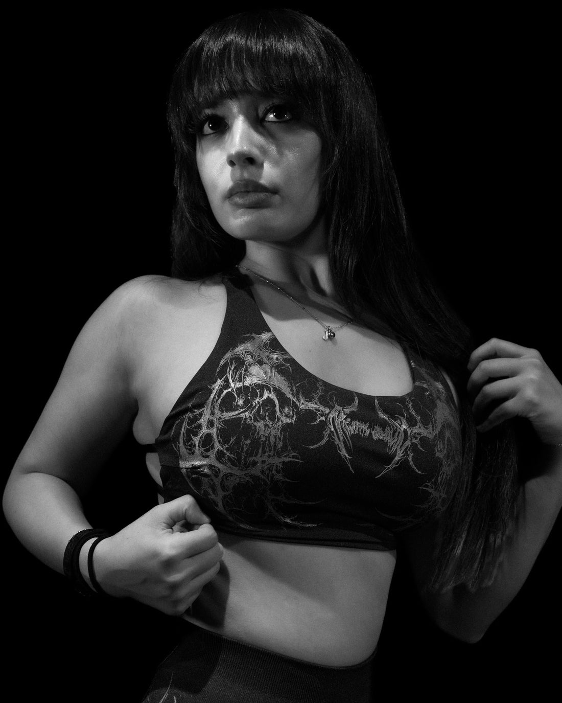 Void Tech™ Death Veil Sports Bra [DARKNESS]