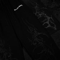 Banana Shape Uncuffed Cyber sweatpants [VOID BLACK]