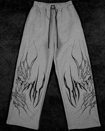 Nightfall Uncuffed Luxury Oversized Sweatpants [HEATHER GREY]