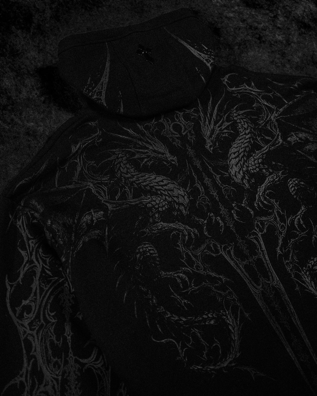 Dragon Blade Oversized pullover hoodie [DARKNESS]