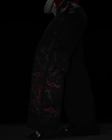 Women's Shattered Blade Rhinestone Uncuffed Sweatpants [NIGHTMARE]