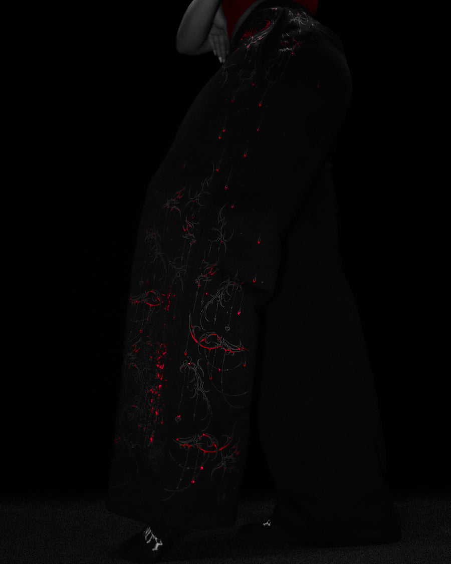 Women's Shattered Blade Rhinestone Uncuffed Sweatpants [NIGHTMARE]