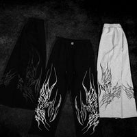 Nightfall Uncuffed Luxury Oversized Sweatpants [DARKNESS]