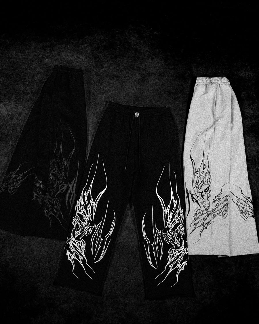 Nightfall Uncuffed Luxury Oversized Sweatpants [DARKNESS]