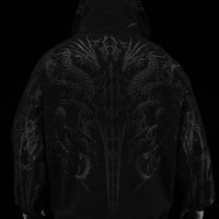 Dragon Blade Oversized pullover hoodie [DARKNESS]