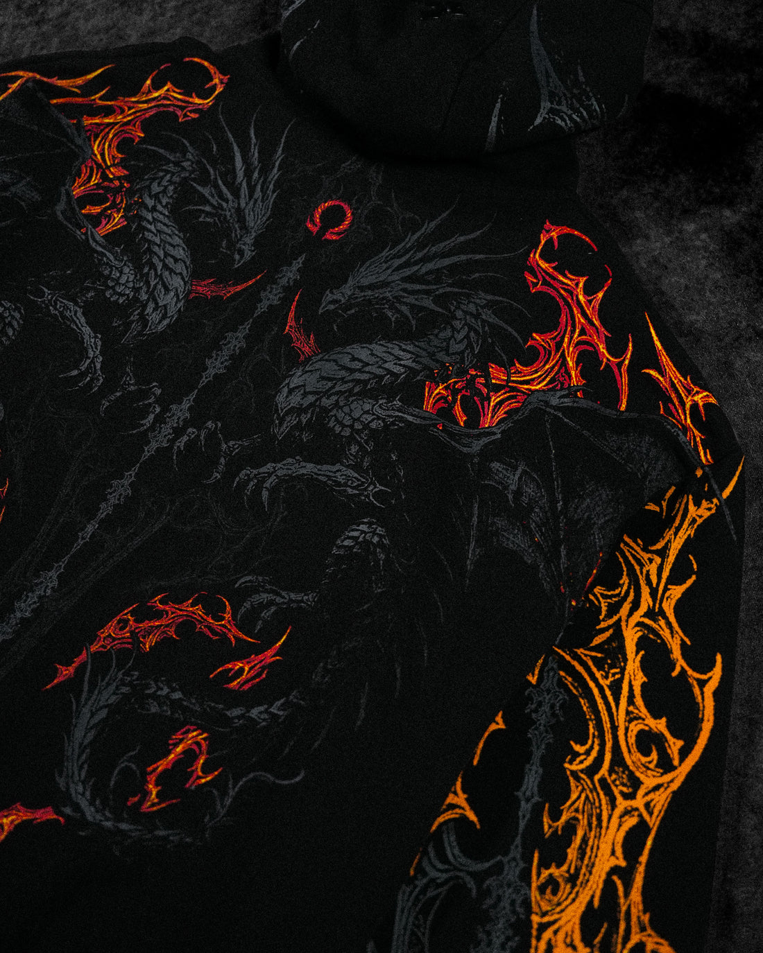 Dragon Blade Oversized pullover hoodie [INFERNO]