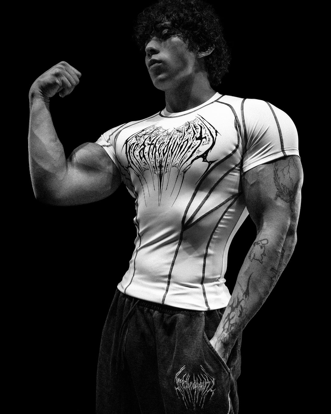 Void Tech™ Arachnid Venom Texture shortsleeve Compression [DIVINE WHITE]