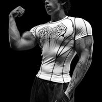 Void Tech™ Arachnid Venom Texture shortsleeve Compression [DIVINE WHITE]
