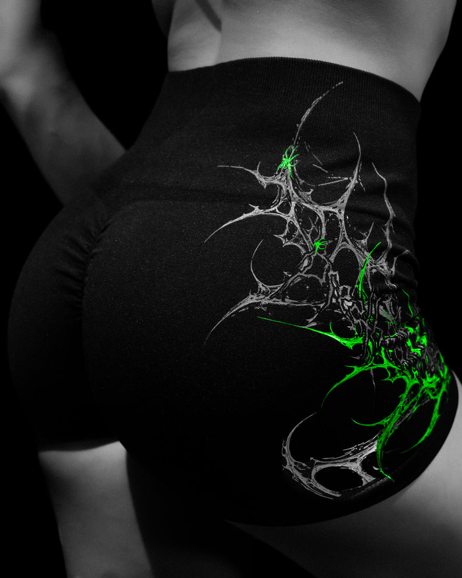 Void Tech™ Death Veil Seamless Shorts [GLOW IN THE DARK] – Breathedivinity