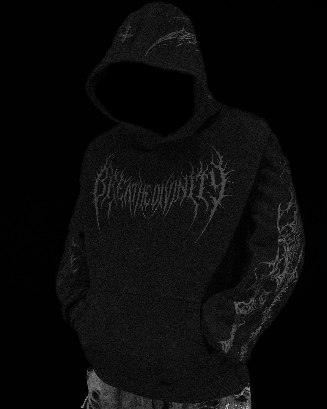 Dragon Blade Oversized pullover hoodie [DARKNESS]