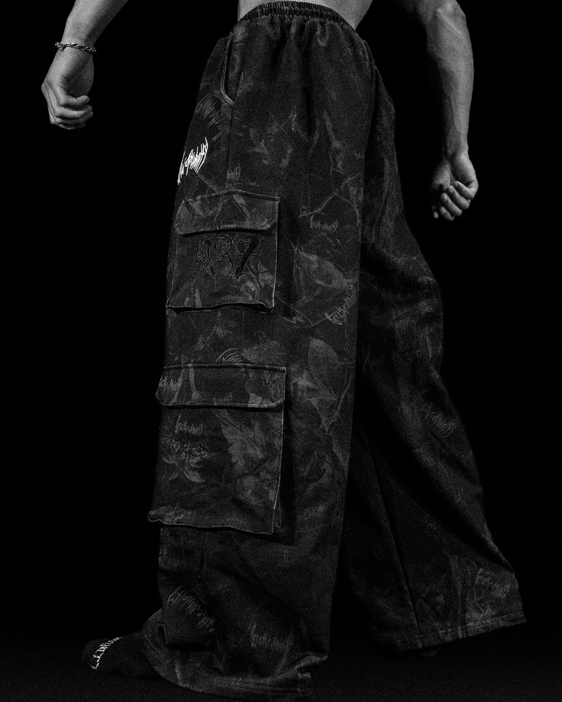 Camo Oversized Luxury Cargos [NIGHTSHADE CAMO]