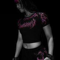 Women's Void Tech™ Black Petal Cropped Compression [BLOSSOM PINK]