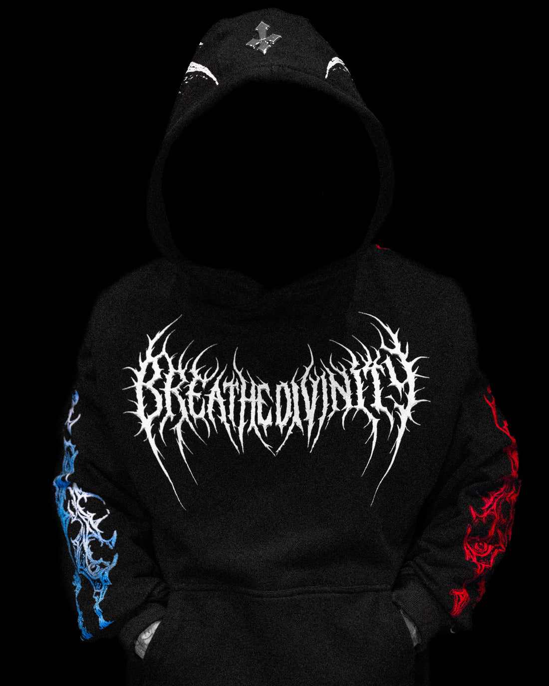 Dragon Blade Oversized pullover hoodie [FIRE AND ICE]