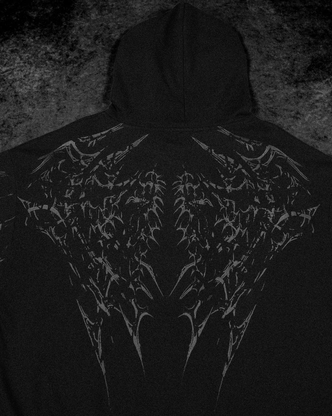 Deathkeeper Oversized Zip-up Hoodie [DARKNESS]