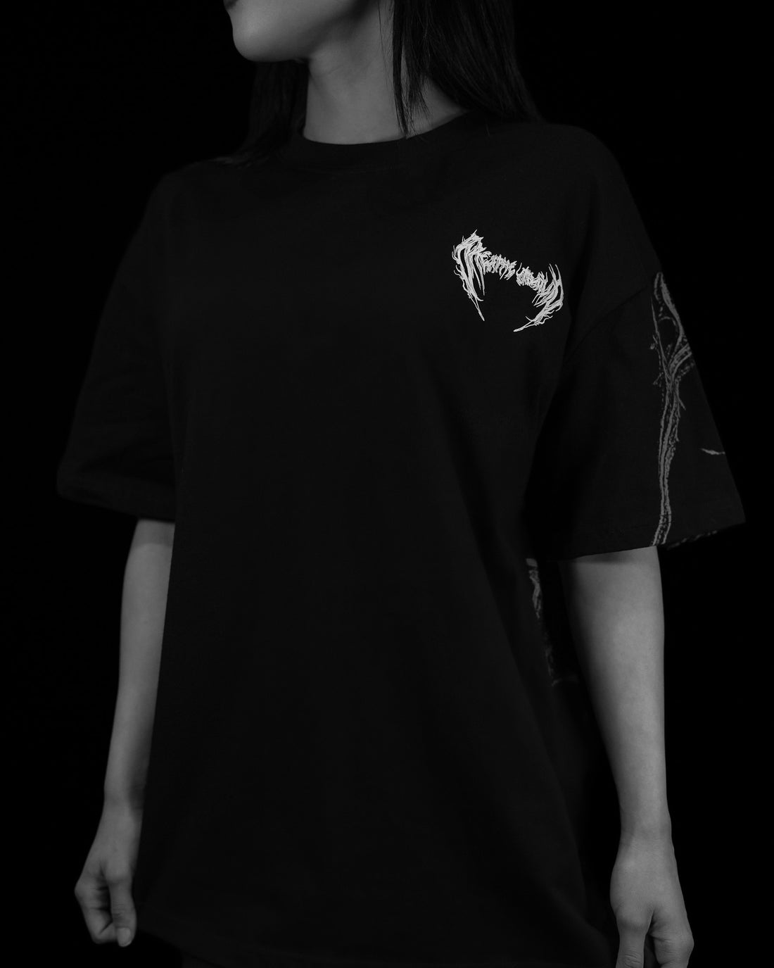 Womens Immoria Oversized Lightweight Tee [VOID BLACK]