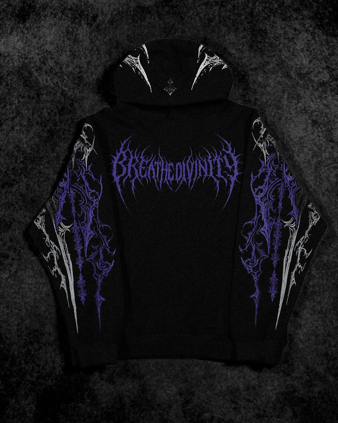 Dragon Blade Oversized Pullover Hoodie [HOLLOW PURPLE]
