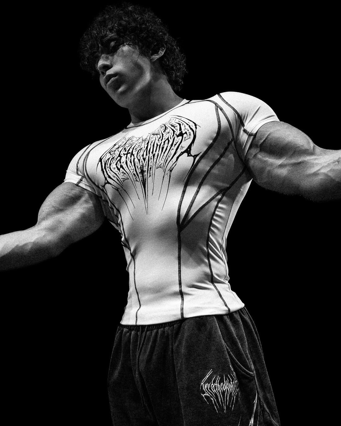 Void Tech™ Arachnid Venom Texture shortsleeve Compression [DIVINE WHITE]