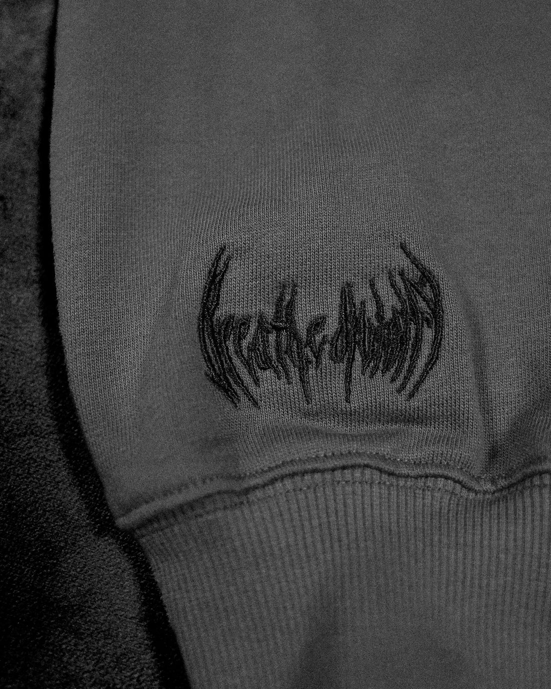 Grim Reaper Embroidered Oversized Zip-up Hoodie [DECAY]