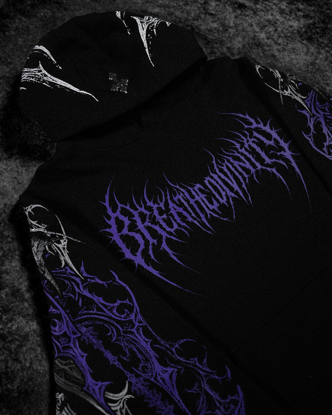 Dragon Blade Oversized Pullover Hoodie [HOLLOW PURPLE]