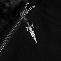 Deathkeeper Oversized Zip-up Hoodie [DARKNESS]