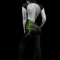 Void Tech™ Dark Reign Open Back Flare Bodysuit [GLOW IN THE DARK]