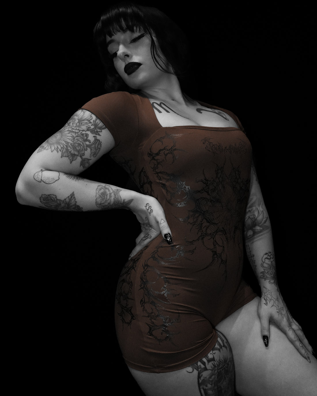 Women's Void Tech™ Spider Corpse Bodysuit [BROWN]