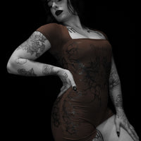 Women's Void Tech™ Spider Corpse Bodysuit [BROWN]