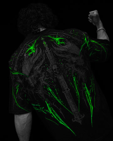 Hollow Souls Oversized T-shirt [NEON GREEN]