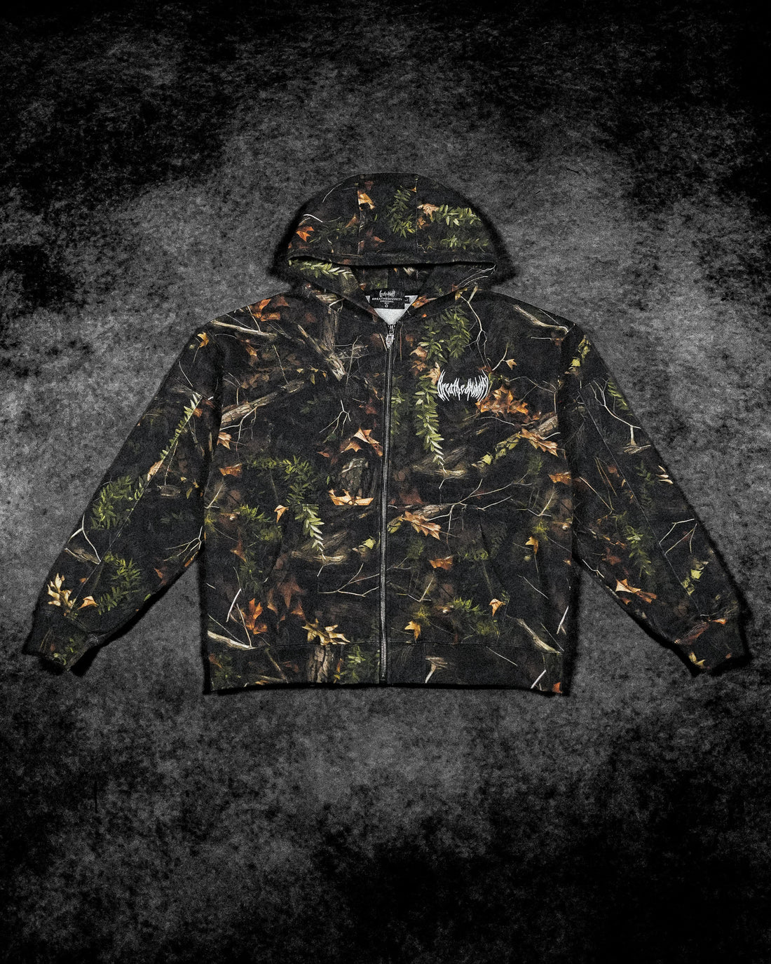 Camo Oversized Zip-up Hoodie [OVERGROWTH CAMO]