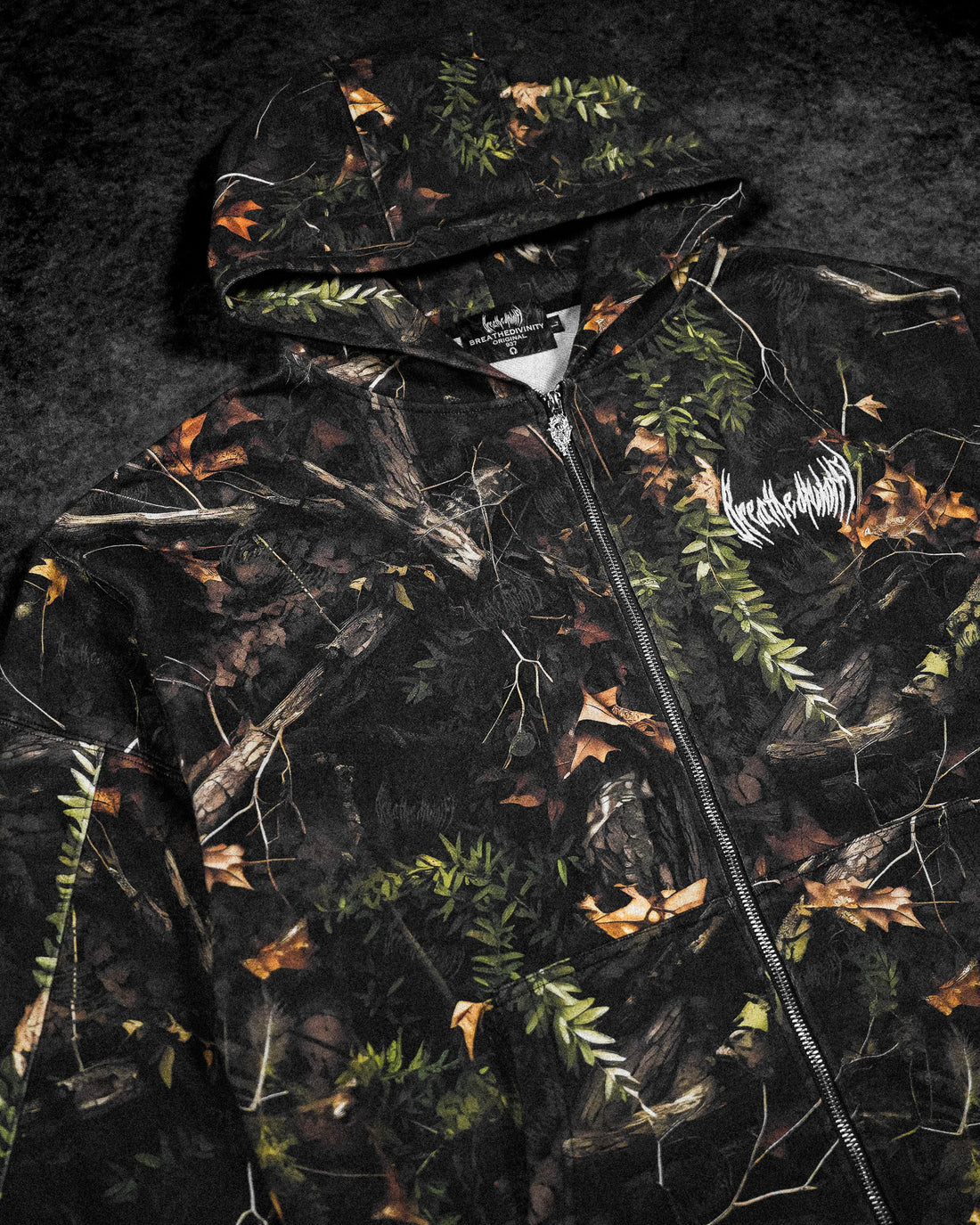Camo Oversized Zip-up Hoodie [OVERGROWTH CAMO]