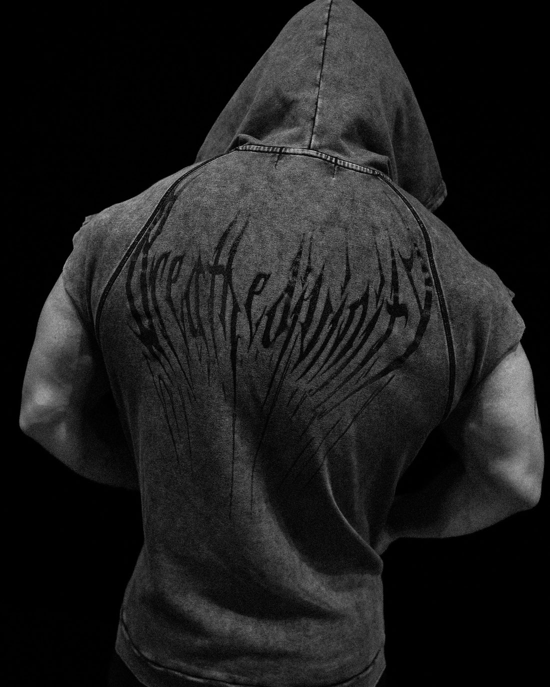 Venom Cutoff Zip-up Hoodie [VINTAGE]