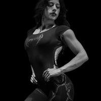 Void Tech™ Dark Reign Open Back Flare Bodysuit [DARKNESS]