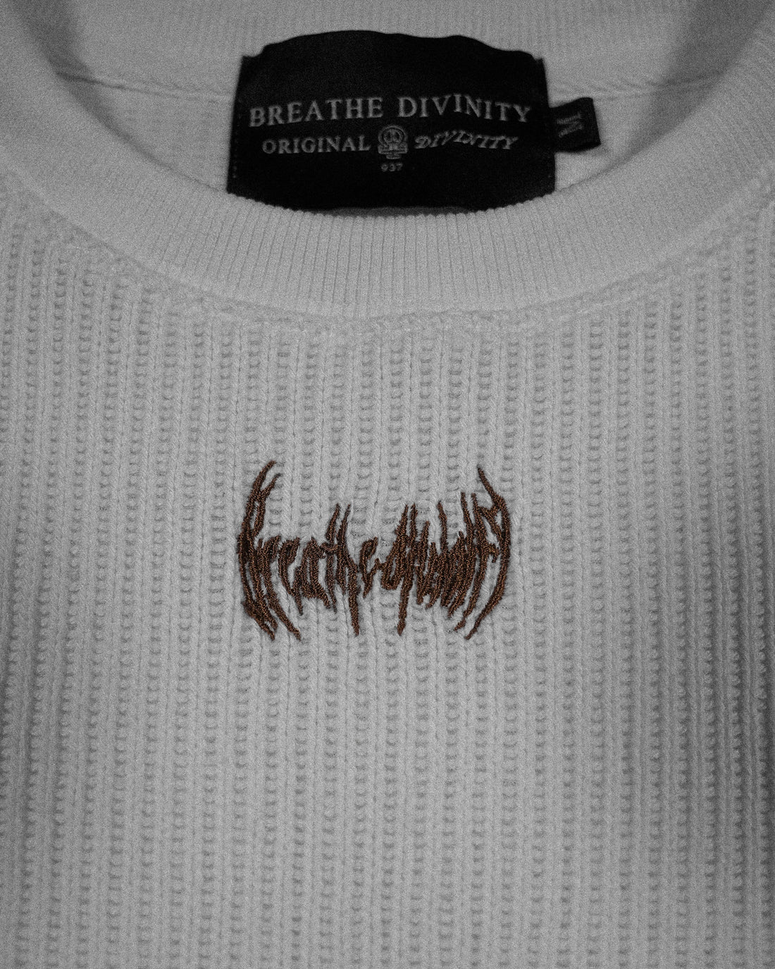 Waffle Knit Cut-off Tee [CREAME BRULEE]