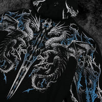 Dragon Blade Oversized pullover hoodie [FROST]