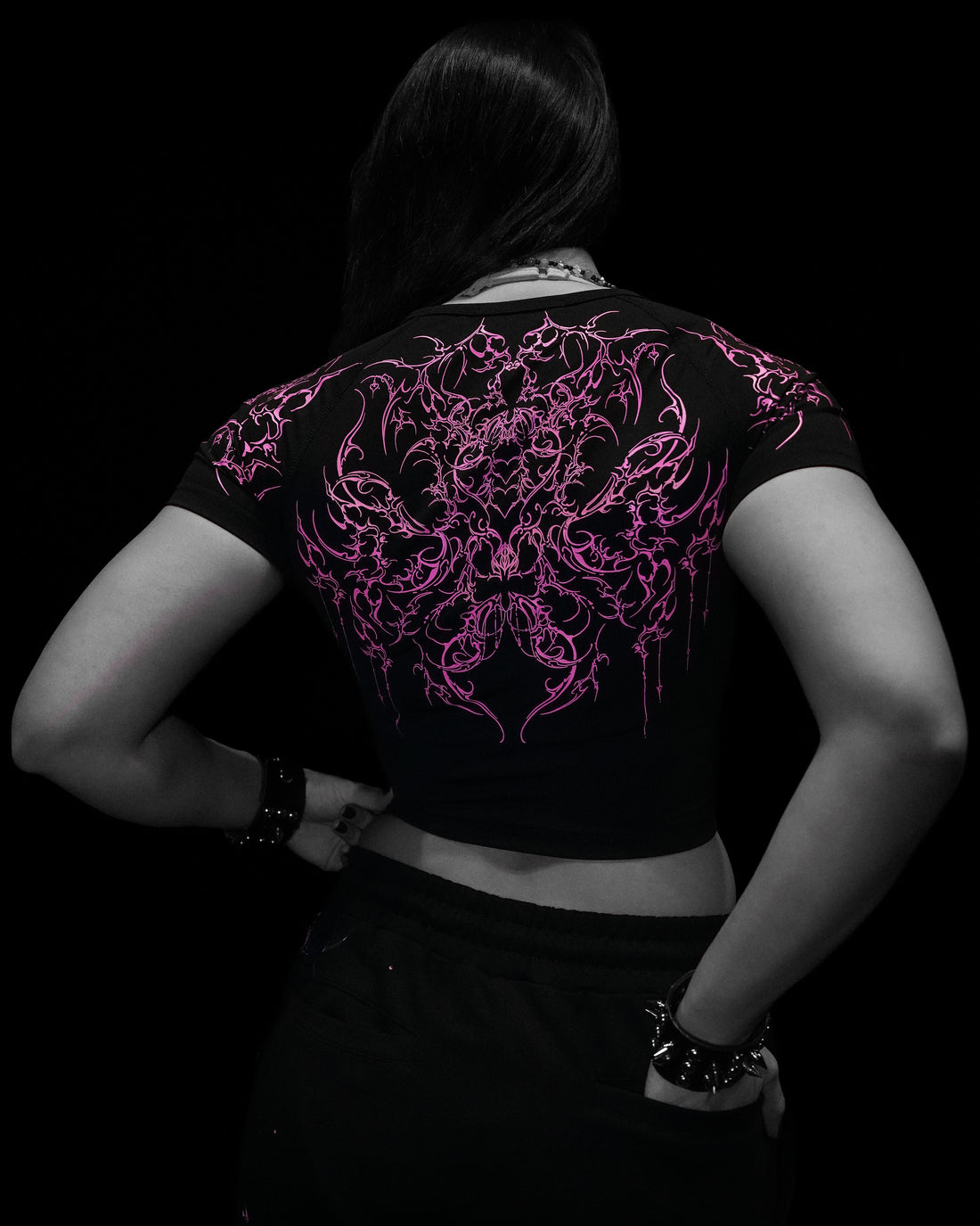 Women's Void Tech™ Black Petal Cropped Compression [BLOSSOM PINK]