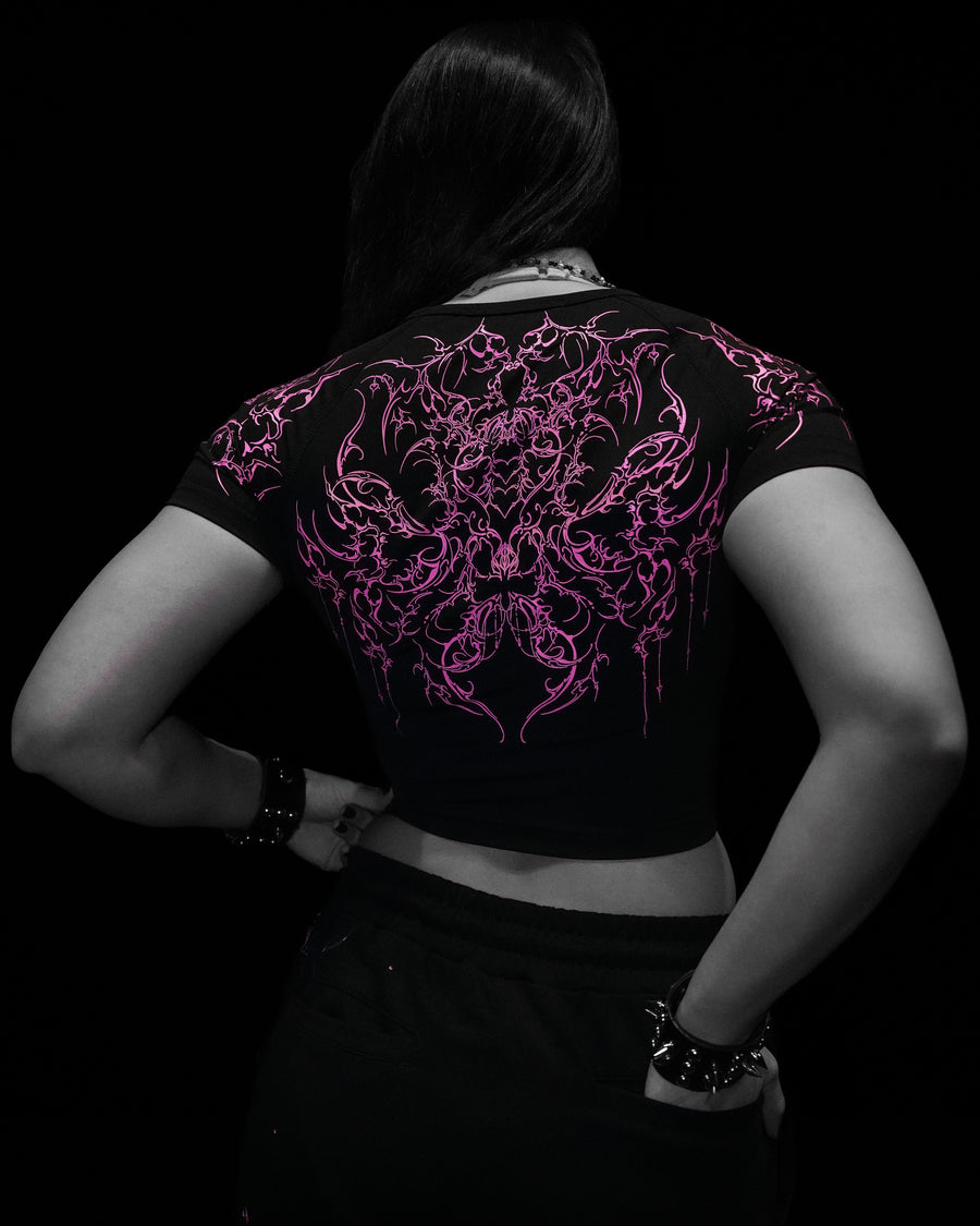 Women's Void Tech™ Black Petal Cropped Compression [BLOSSOM PINK]
