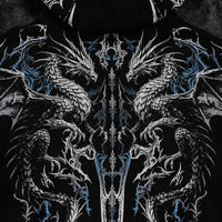 Dragon Blade Oversized pullover hoodie [FROST]