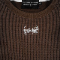 Waffle Knit Cut-off Tee [ESPRESSO]