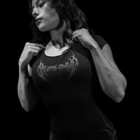 Void Tech™ Dark Reign Open Back Flare Bodysuit [DARKNESS]