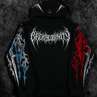 Dragon Blade Oversized pullover hoodie [FIRE AND ICE]