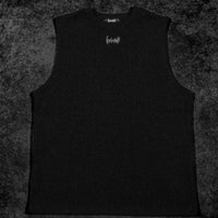 Waffle Knit Cut-off Tee [OBSIDIAN]