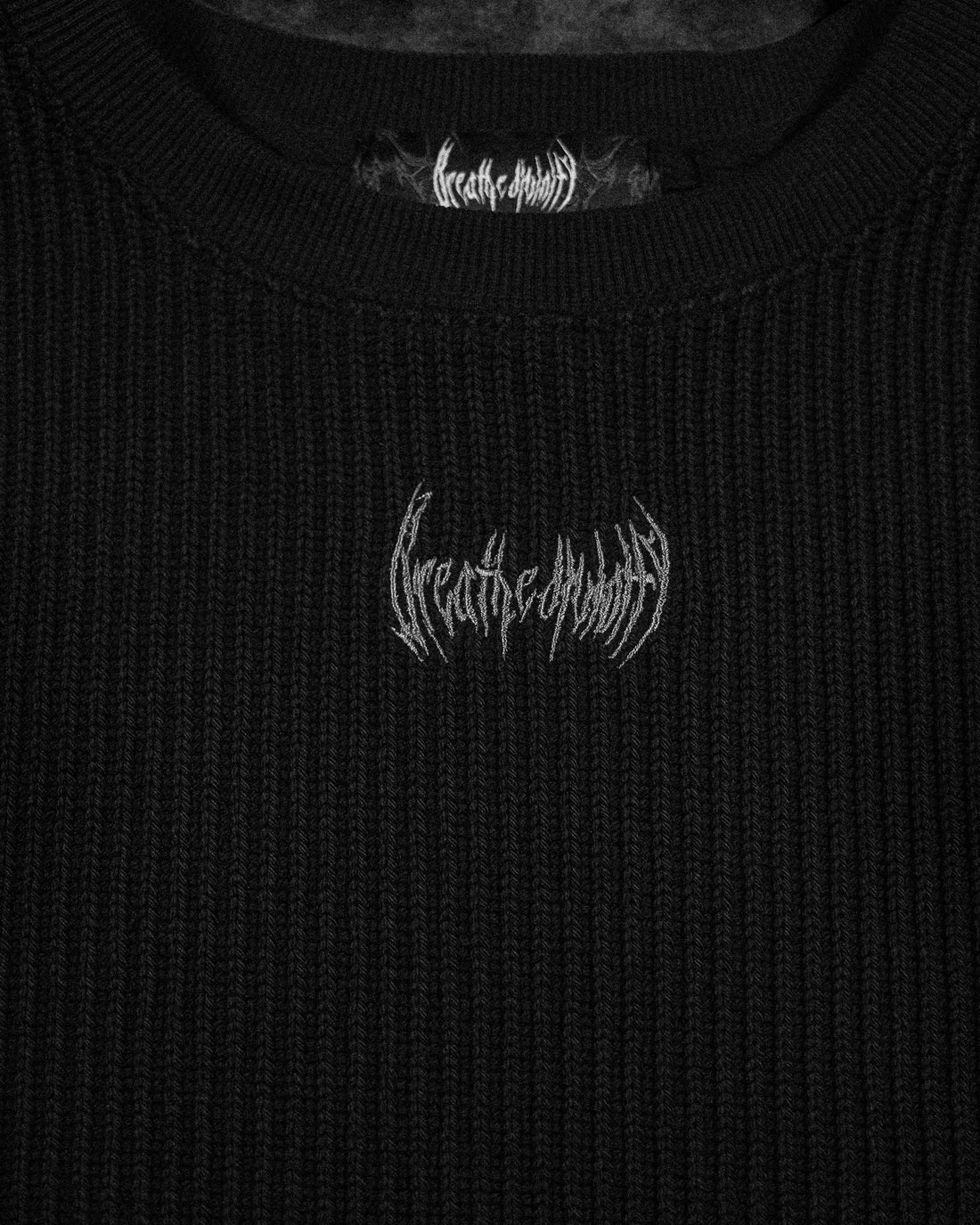 Waffle Knit Cut-off Tee [OBSIDIAN]